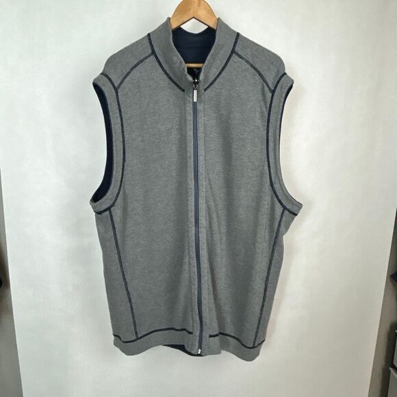 Tommy Bahama Men's Dual-Tone Gray and Navy Vest - Picture 4 of 8